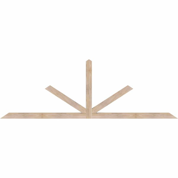 Ekena Millwork Saratoga Smooth Timber Gable Bracket, Douglas Fir, 108"W x 36"H x 3 1/2"D x 3 1/2"F, 8/12 Pitch GBW108X36X0404SAR00SDF - main